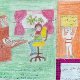 جهت مشاهده آلبوم كليك نماييد: مسابقه نقاشی فرزندان همکار با موضوع «در خانه بمانیم»
